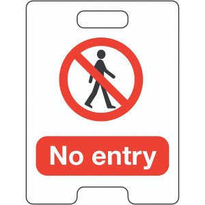 600x450mm No Entry Temporary Floor Stand
